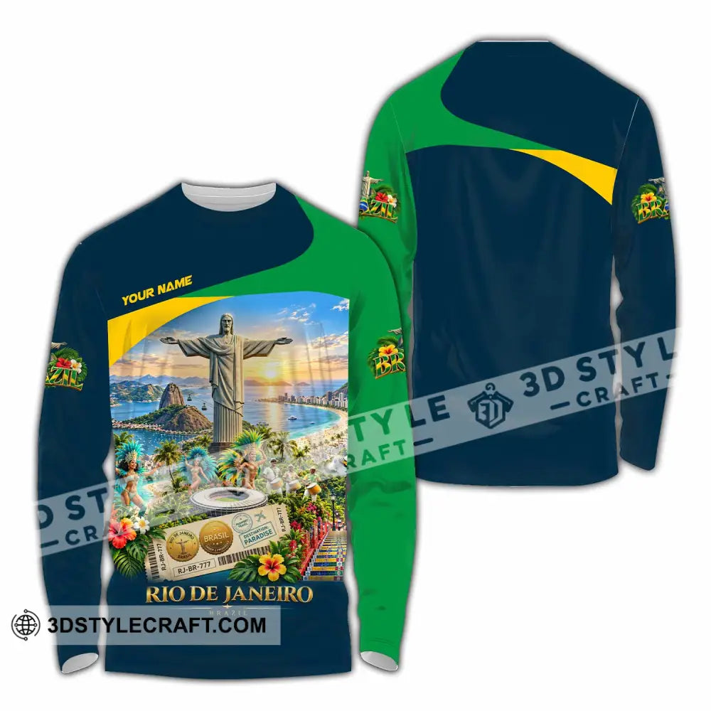 Unisex Shirt - Custom Brazil Shirt - Long Sleeve Shirt / S - T-shirt