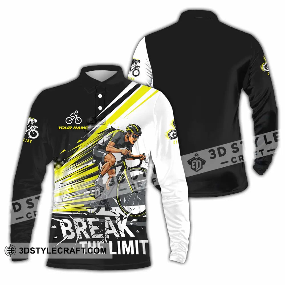 Unisex Shirt - Custom Break The Limit Biker Shirt Long Sleeve Polo / S T-shirt