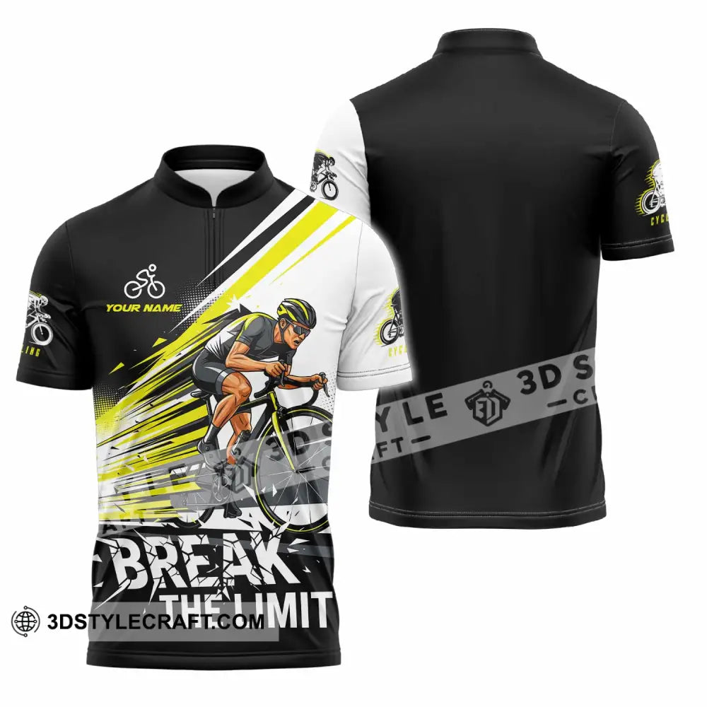 Unisex Shirt - Custom Break The Limit Biker Shirt Zipper Polo Shirt / S T-shirt