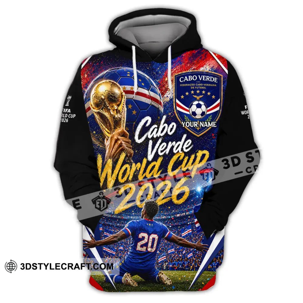 Unisex Shirt - Custom Cabo Verde World Cup 2026 Shirt - Hoodie / S - T-shirt