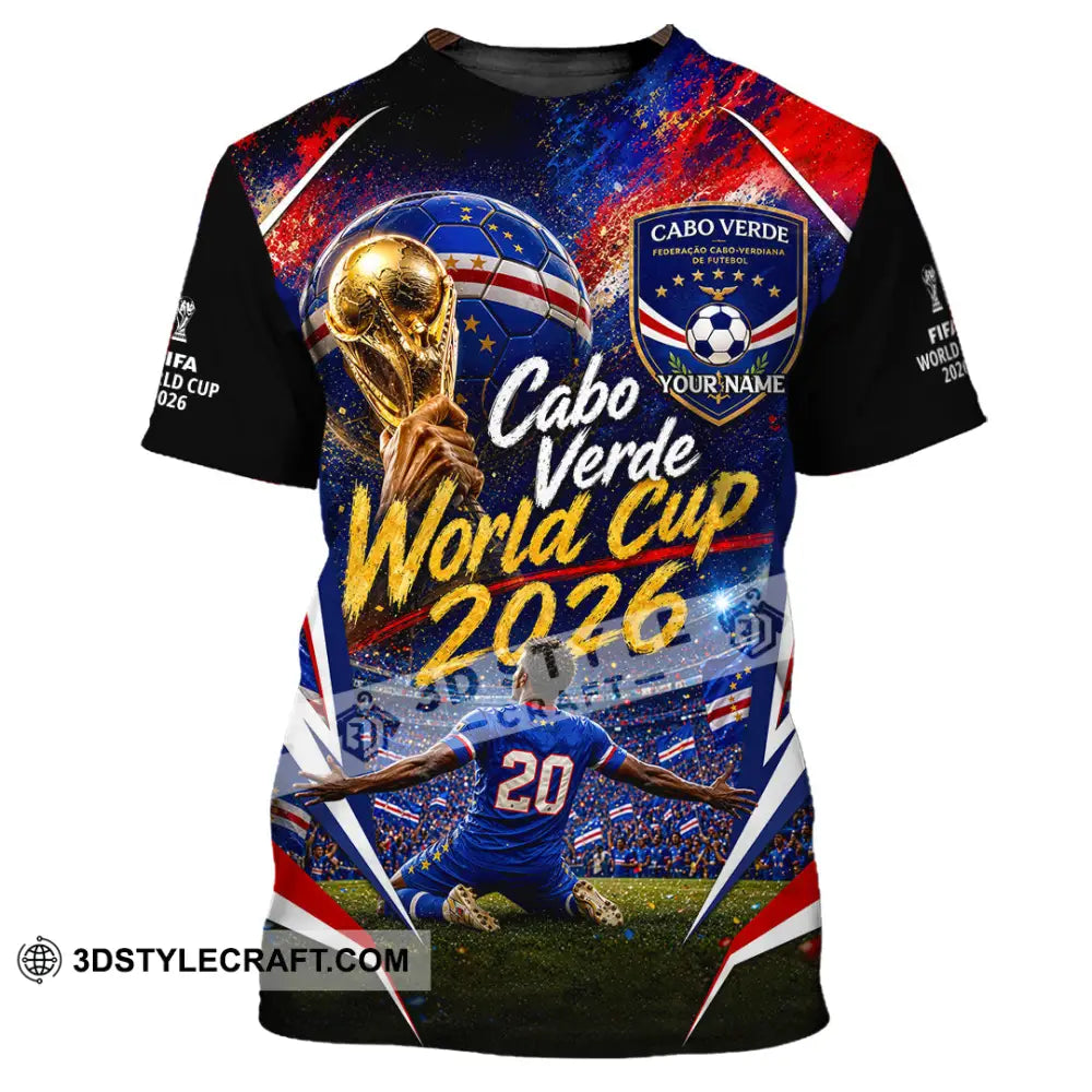 Unisex Shirt - Custom Cabo Verde World Cup 2026 Shirt - T-Shirt / S - T-shirt