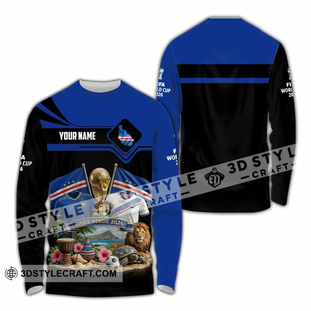 Unisex Shirt - Custom Cabo Verde World Cup 2026 3D Shirt - Long Sleeve Shirt / S - T-shirt