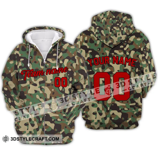 Unisex Shirt - Custom Camo T-Shirt - Personalized Camo Shirt - Camo Hoodie Sweater Polo Shirt style option 3