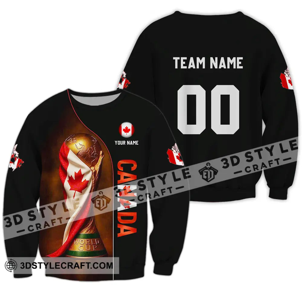 Unisex Shirt - Custom Canada World Cup 2026 3D Shirt Long Sleeve / S T-shirt