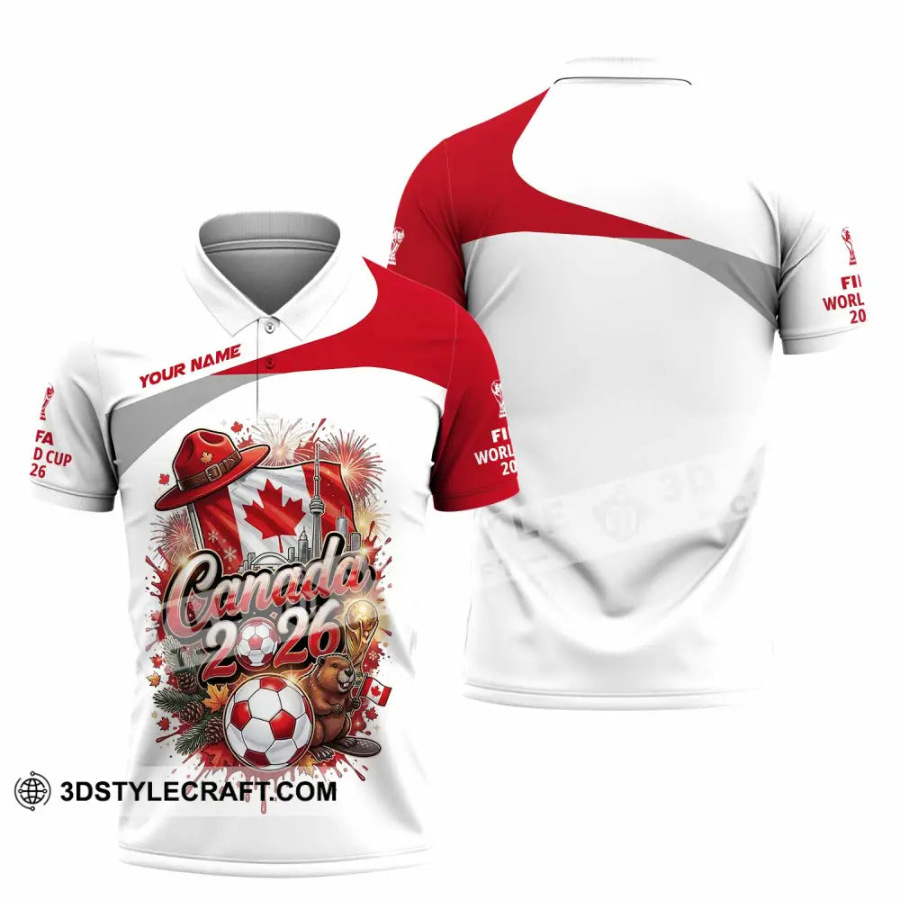 Unisex Shirt - Custom Canada World Cup 2026 3D Shirt - Polo Shirt / S - T-shirt