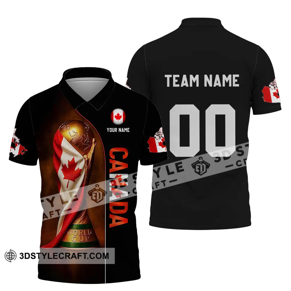 Unisex Shirt - Custom Canada World Cup 2026 3D Shirt Polo Shirt / S T-shirt