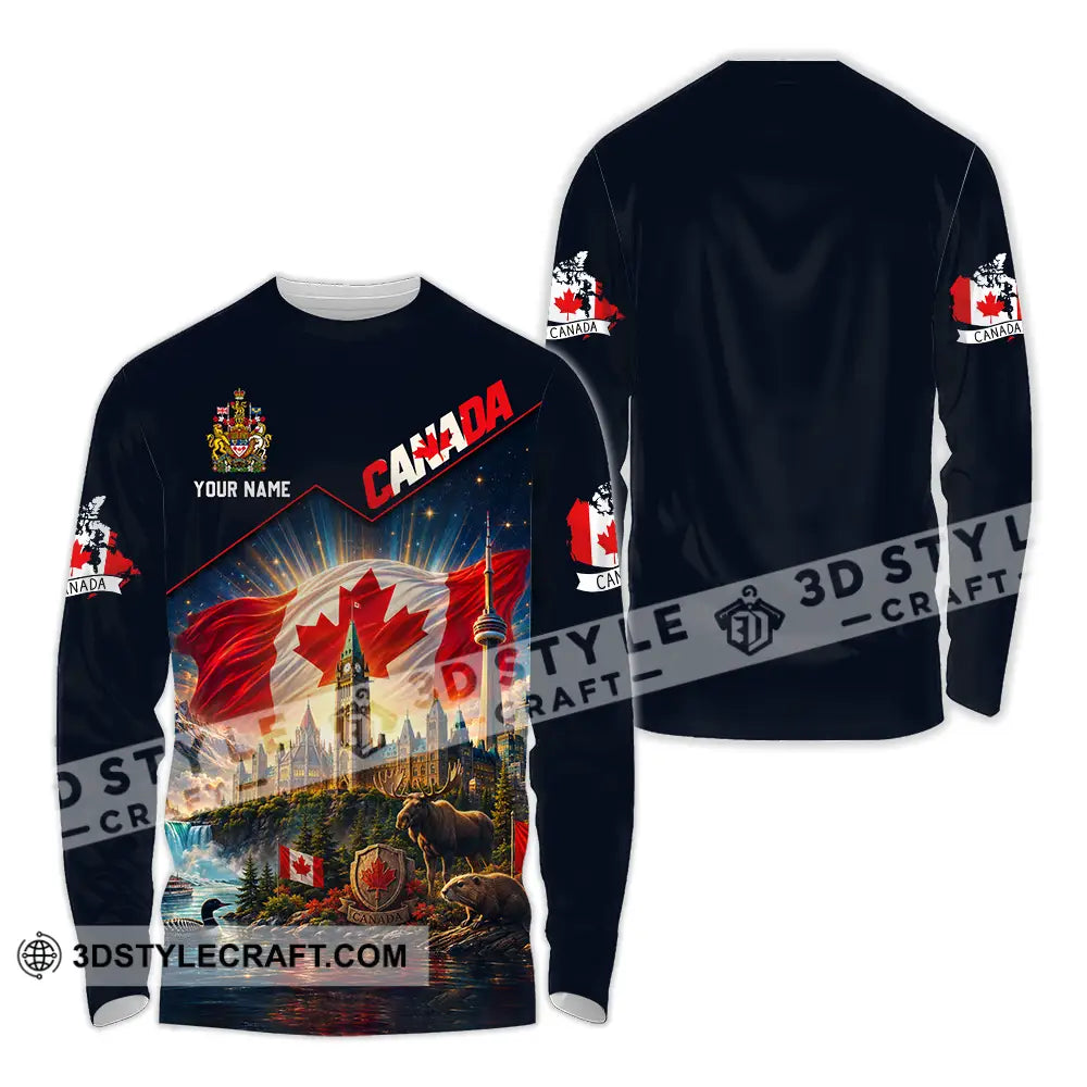 Unisex Shirt - Custom Canada Shirt - Long Sleeve Shirt / S - T-shirt