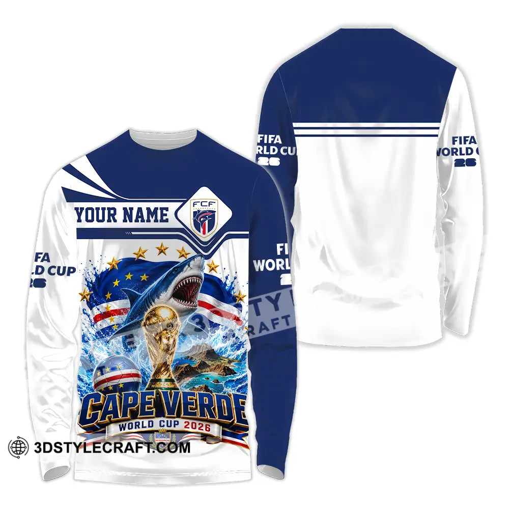 Unisex Shirt - Custom Cape Verde World Cup 2026 Shirt - Long Sleeve Shirt / S - T-shirt