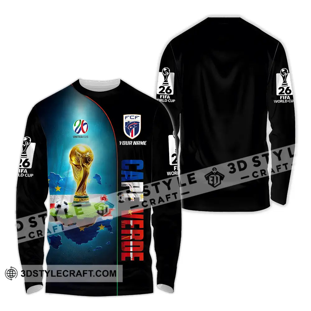 Unisex Shirt - Custom Cape Verde World Cup 2026 3D Shirt - Long Sleeve Shirt / S - T-shirt