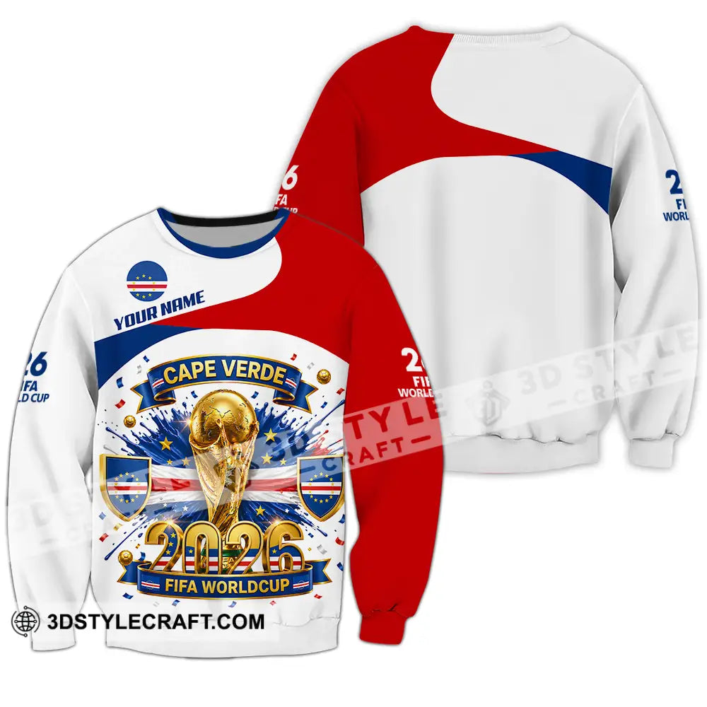 Unisex Shirt - Custom Cape Verde World Cup 2026 3D Shirt - Long Sleeve / S - T-shirt