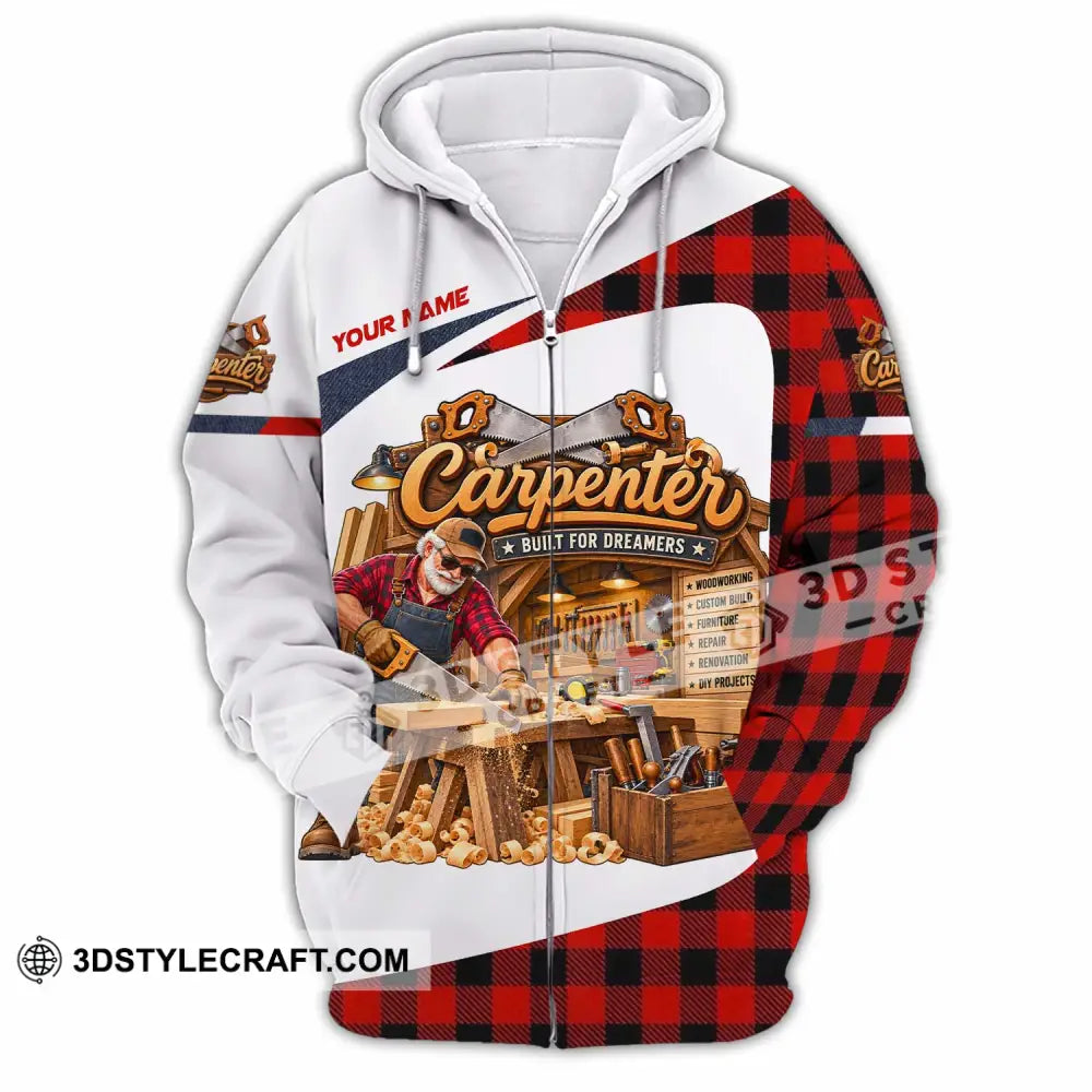 Unisex Shirt - Custom Carpenter Shirt - Zipper Hoodie / S - T-shirt
