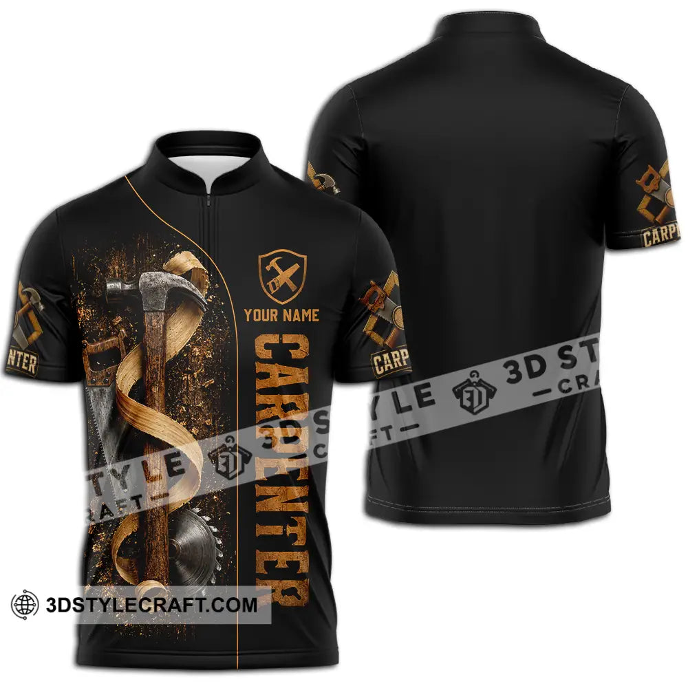 Unisex Shirt - Custom Carpenter Shirt - Zipper Polo Shirt / S - T-shirt