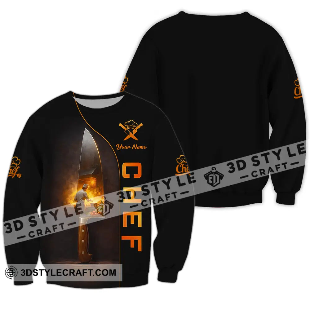 Unisex Shirt - Custom Chef 3D Shirt Long Sleeve / S T-shirt