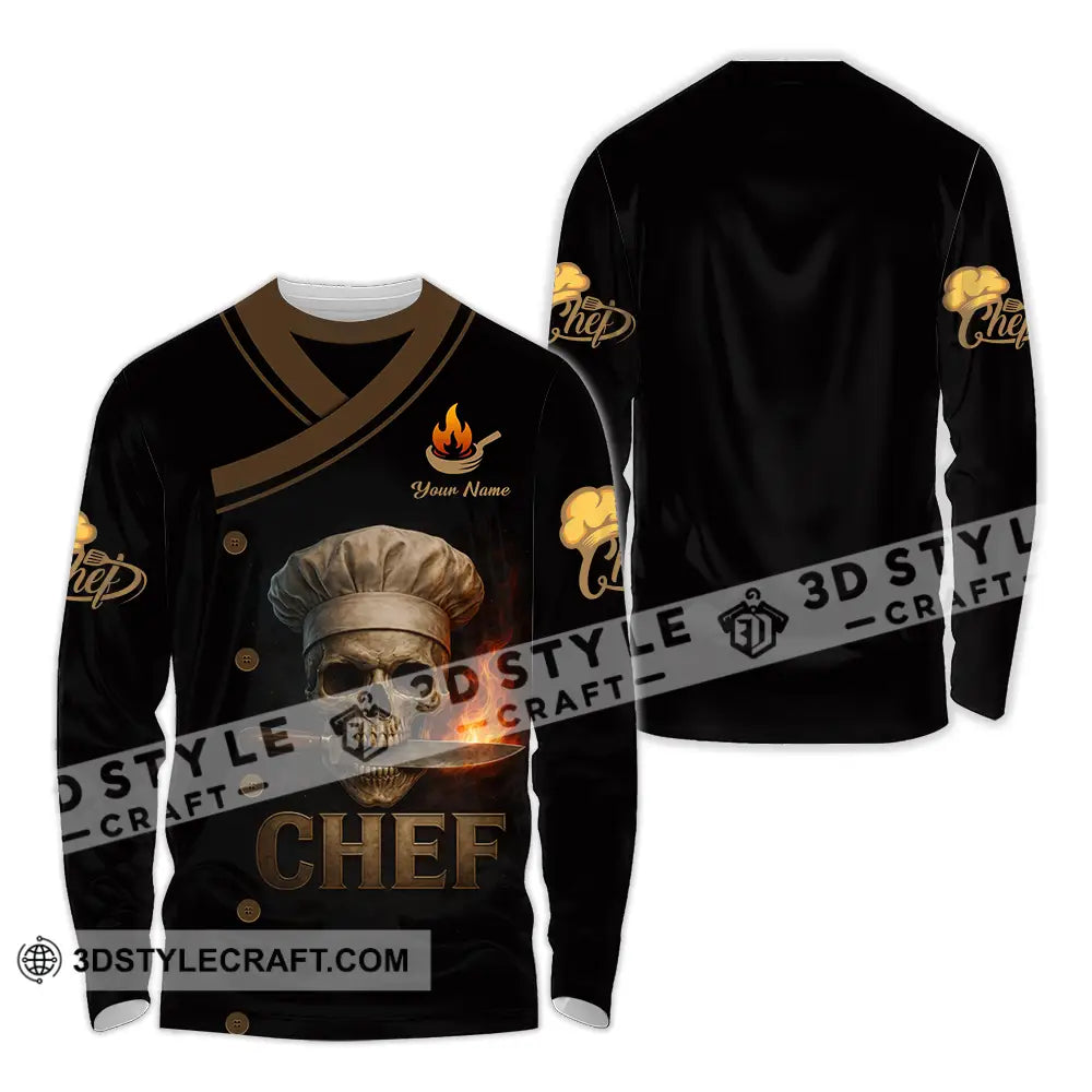 Unisex Shirt - Custom Chef 3D Shirt Long Sleeve Shirt / S T-shirt