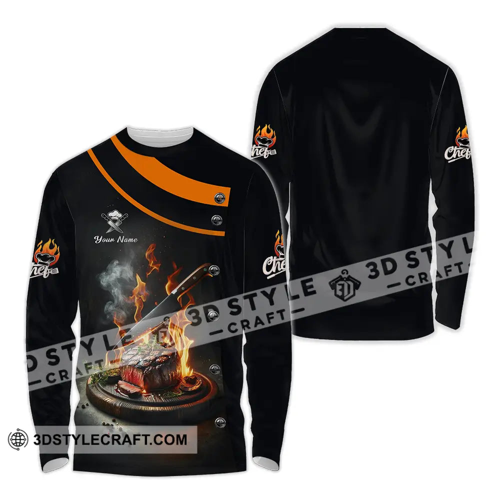 Unisex Shirt - Custom Chef 3D Shirt Long Sleeve Shirt / S T-shirt
