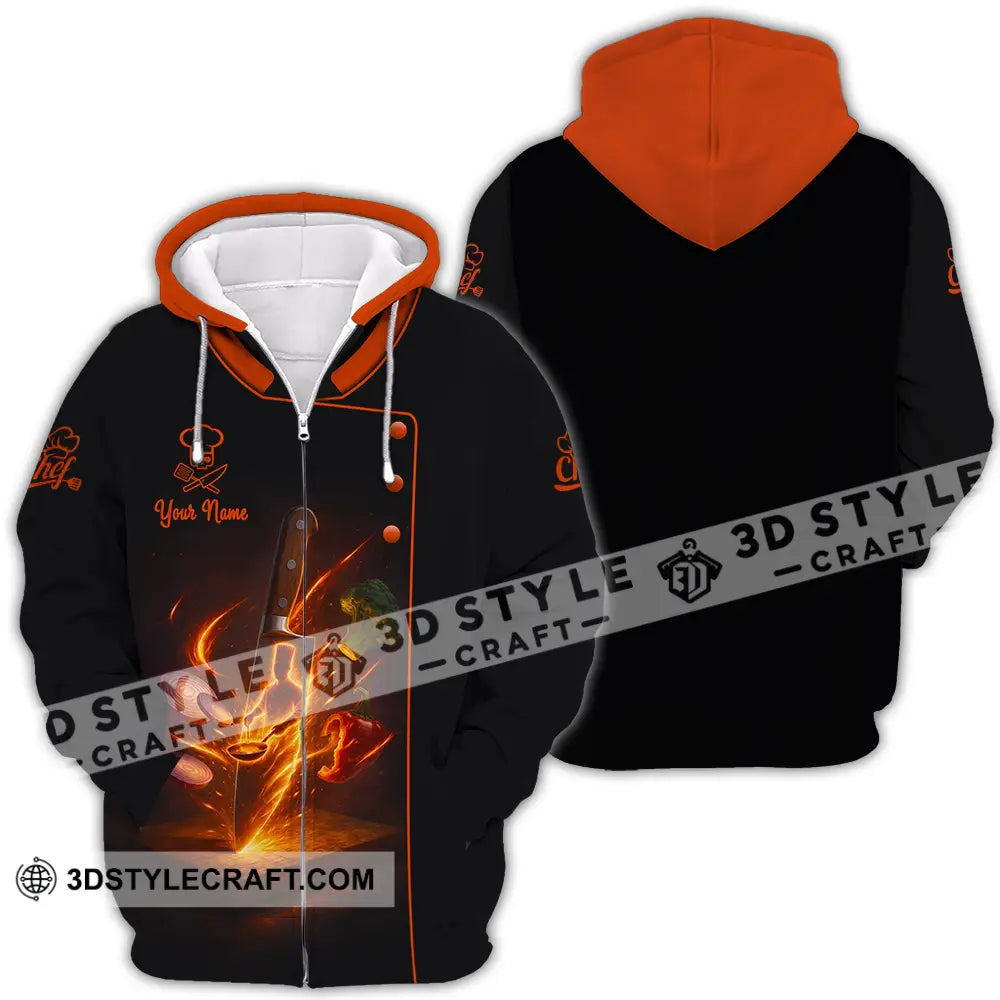 Unisex Shirt - Custom Chef 3D Shirt Zipper Hoodie / S T-shirt