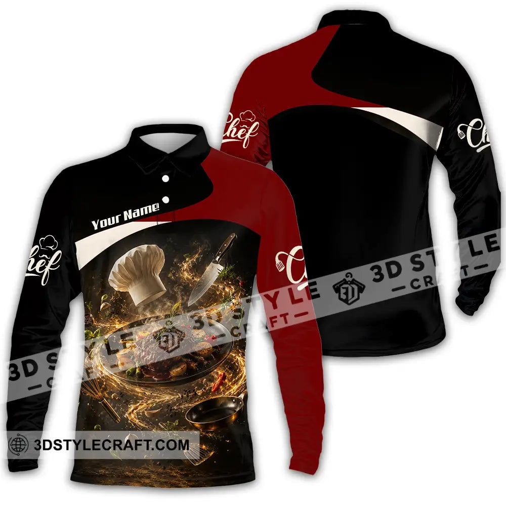 Unisex Shirt - Custom Chef Shirt - Long Sleeve Polo / S - T-shirt