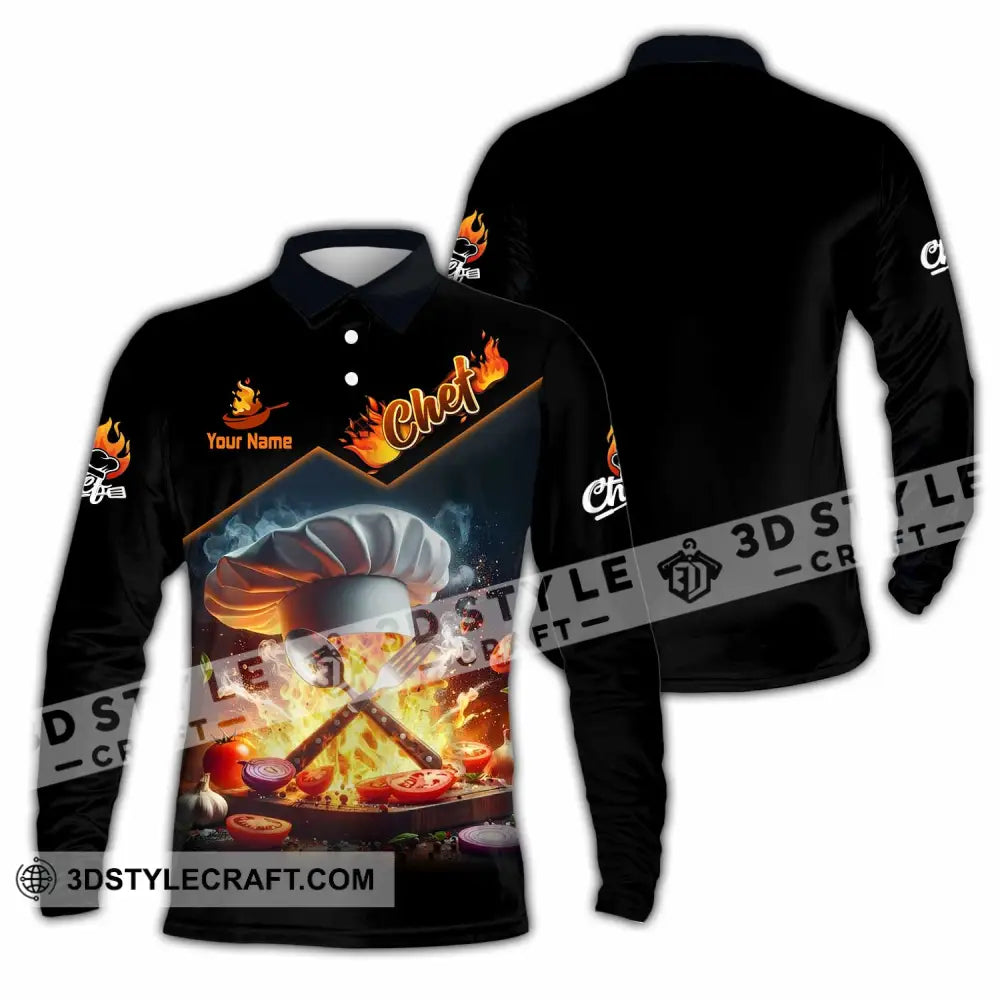 Unisex Shirt - Custom Chef Shirt - Long Sleeve Polo / S - T-shirt