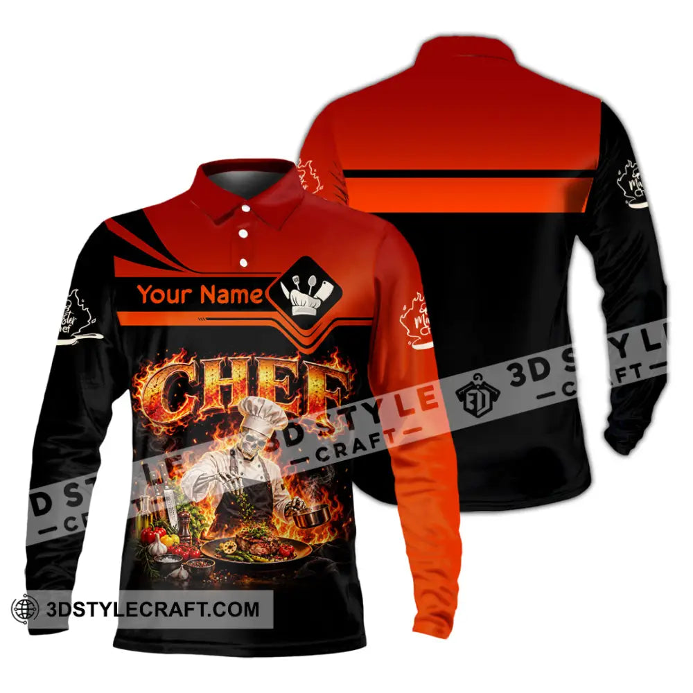 Unisex Shirt - Custom Chef Shirt - Long Sleeve Polo / S - T-shirt