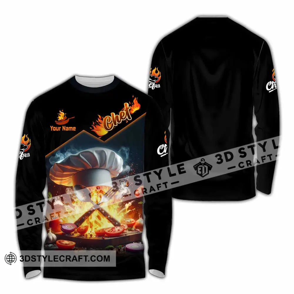 Unisex Shirt - Custom Chef Shirt - Long Sleeve Shirt / S - T-shirt