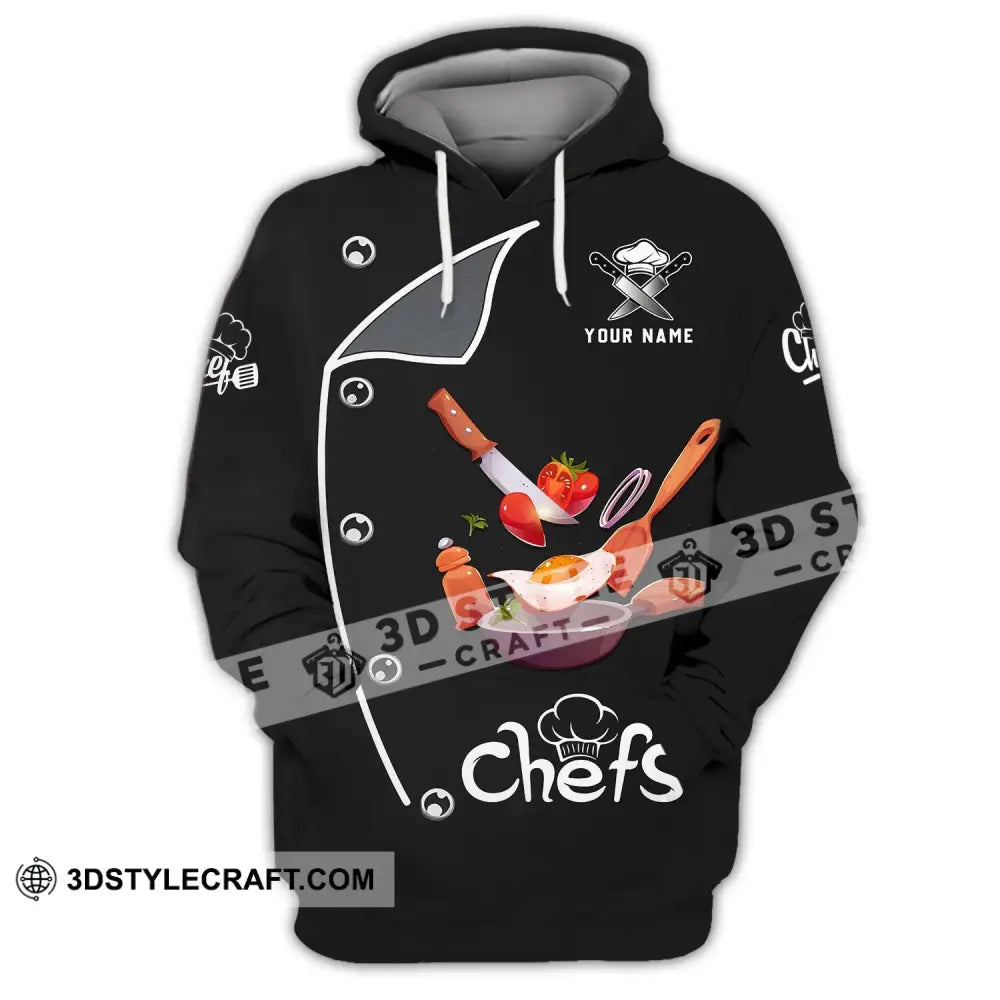 Unisex Shirt - Custom Chef Name Gift For Kitchen Lover Chefs Hoodie / S T-Shirt