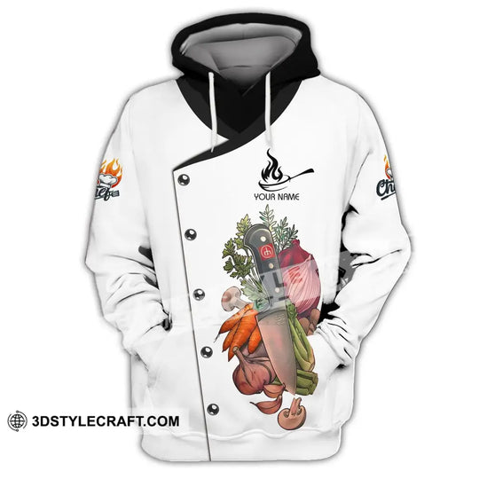 Unisex Shirt - Custom Chef Name Shirt - Vegetables, Kitchen And Knives Shirt style option 3