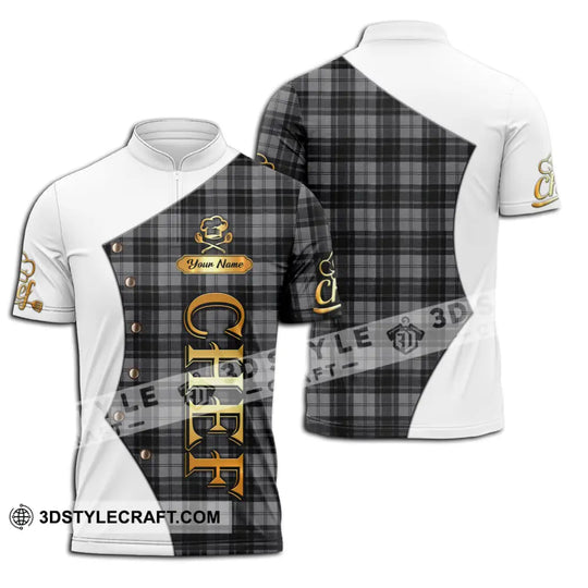 Unisex Shirt - Custom Chef Name Shirt, White And Caro style option 2