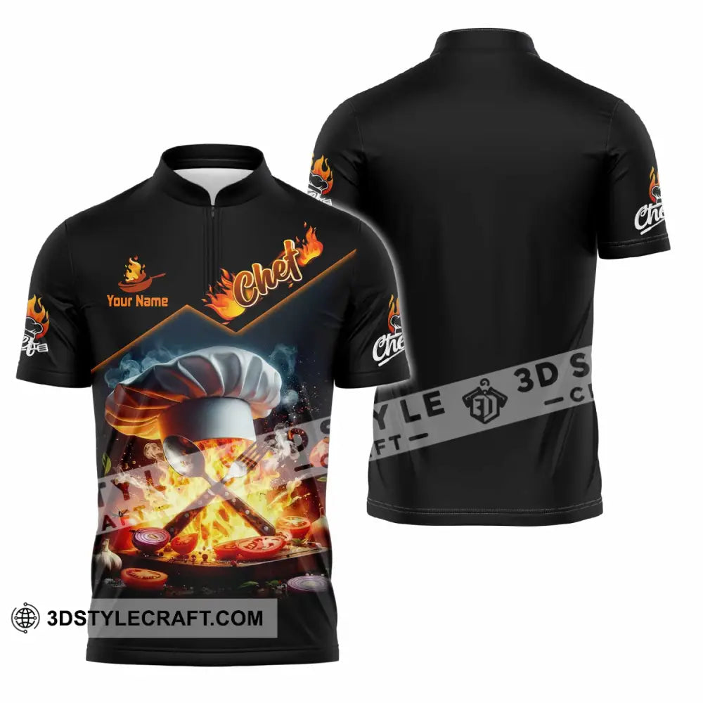 Unisex Shirt - Custom Chef Shirt - Zipper Polo Shirt / S - T-shirt