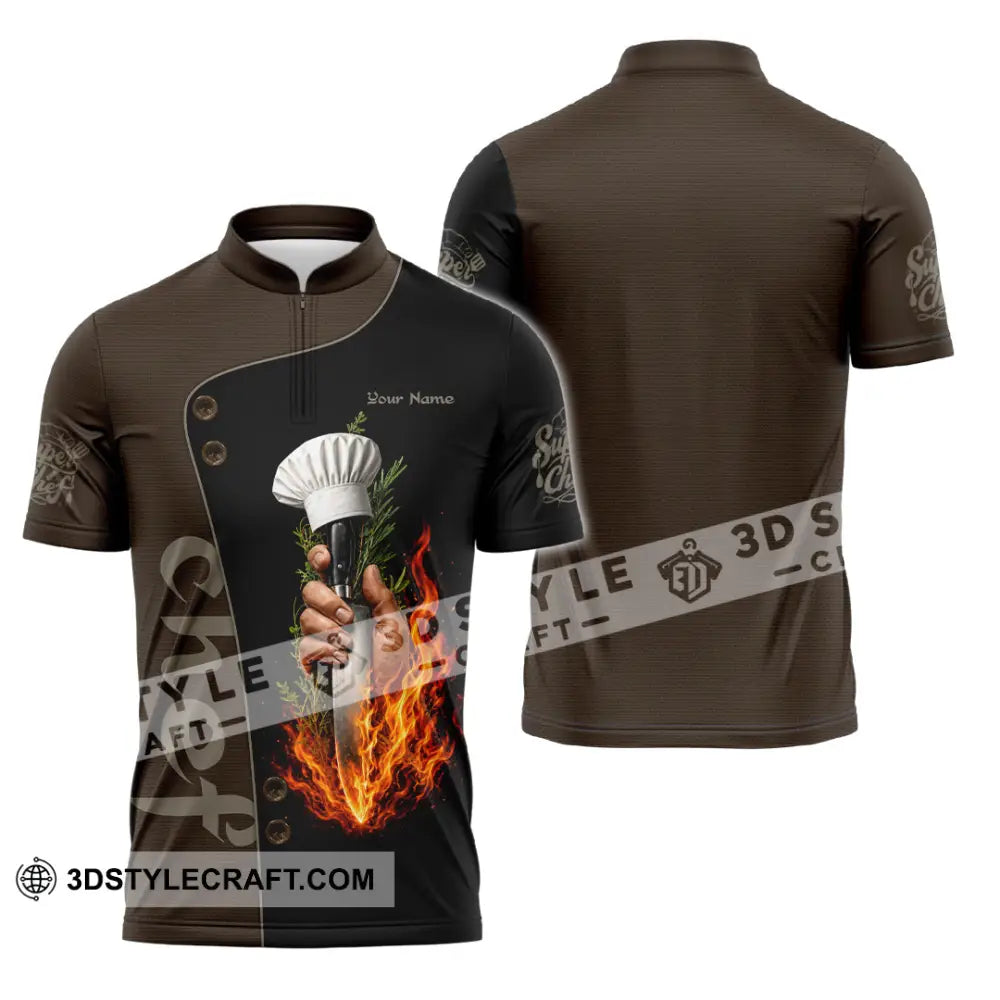 Unisex Shirt - Custom Chef Shirt - Zipper Polo Shirt / S - T-shirt