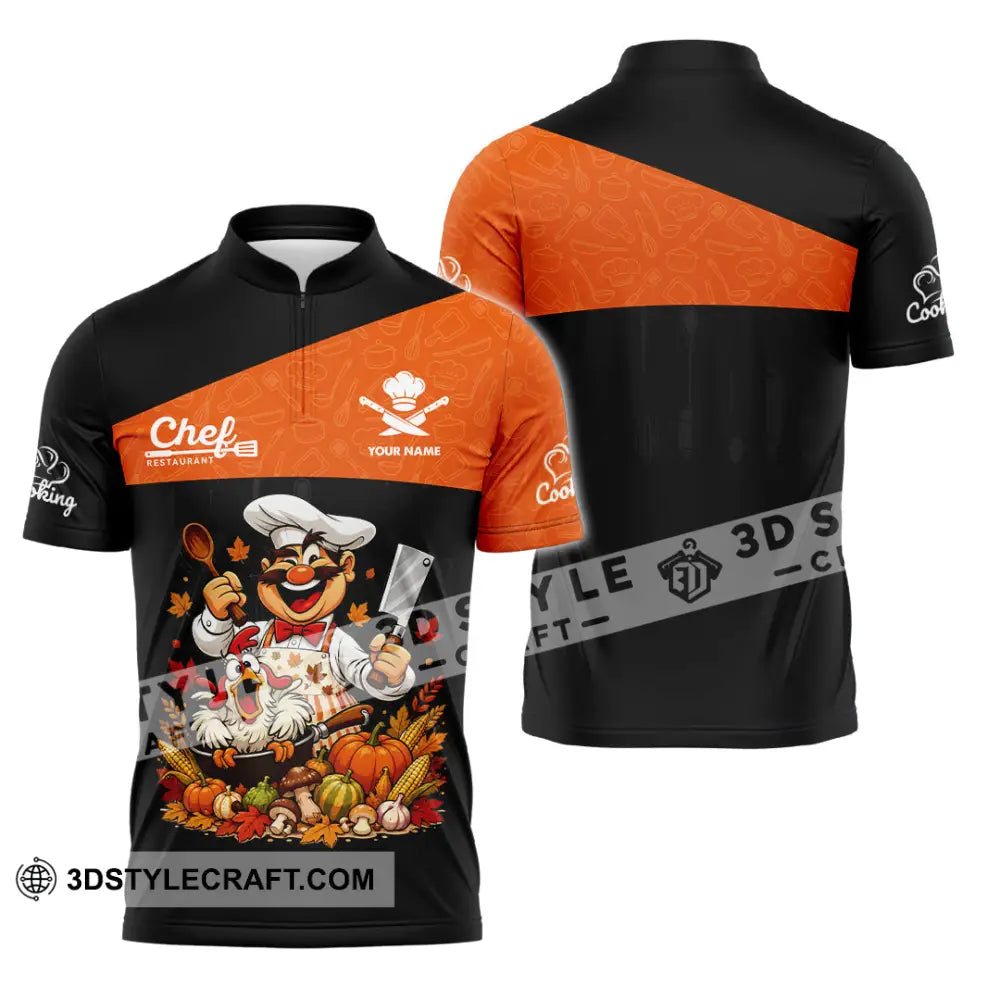 Unisex Shirt - Custom Chef Shirt - Zipper Polo Shirt / S - T-shirt