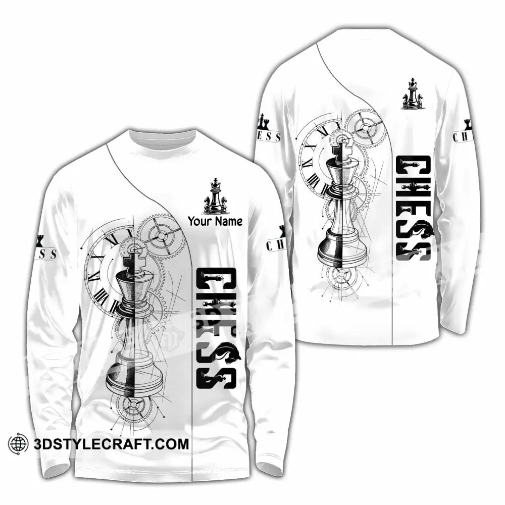 Unisex Shirt - Custom Chess 3D Shirt Long Sleeve Shirt / S T-shirt
