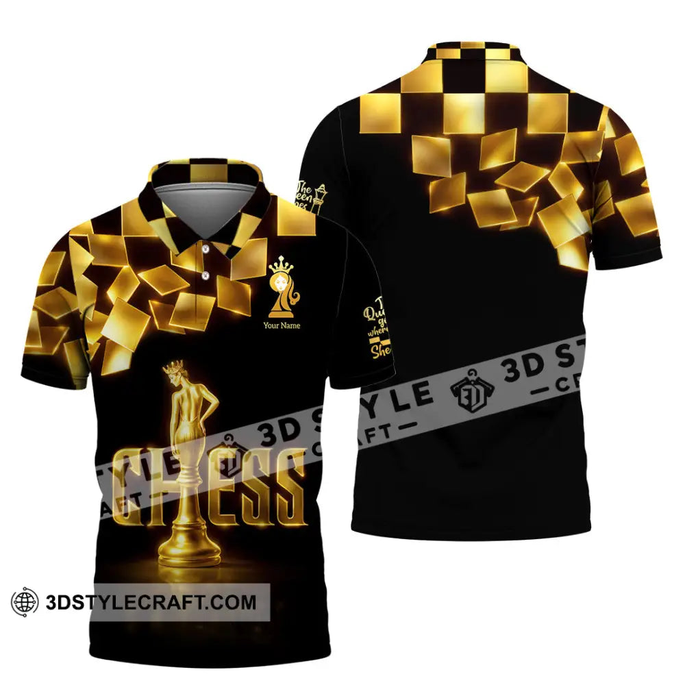 Unisex Shirt - Custom Chess 3D Shirt - Polo Shirt / S - T-shirt