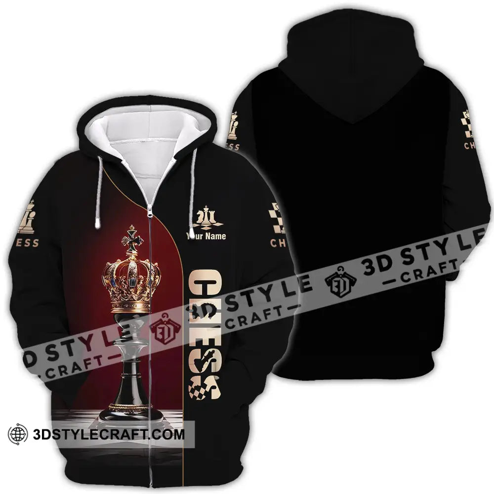 Unisex Shirt - Custom Chess 3D Shirt Zipper Hoodie / S T-shirt