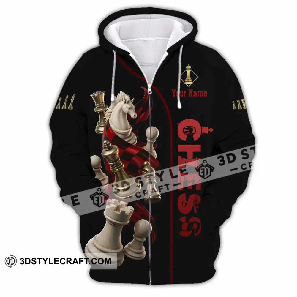 Unisex Shirt - Custom Chess 3D Shirt Zipper Hoodie / S T-shirt