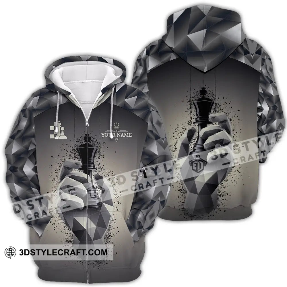 Unisex Shirt - Custom Chess 3D Shirt Zipper Hoodie / S T-shirt
