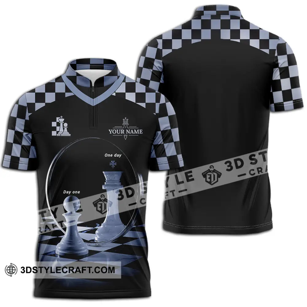 Unisex Shirt - Custom Chess 3D Shirt Zipper Polo Shirt / S T-shirt