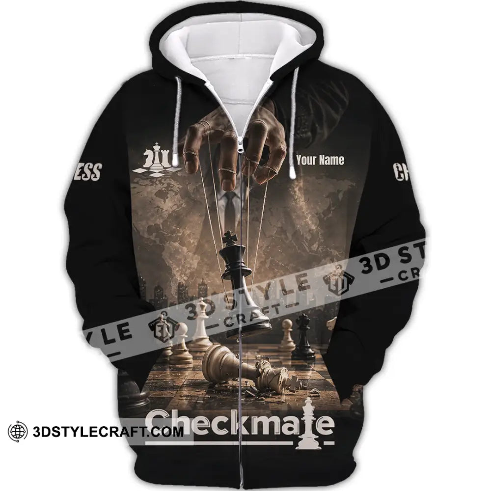 Unisex Shirt - Custom Chess Checkmate Shirt - Zipper Hoodie / S - T-shirt