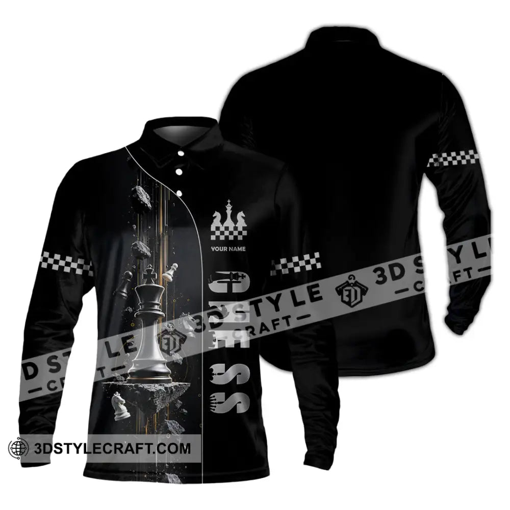 Unisex Shirt - Custom Chess Shirt - Long Sleeve Polo / S - T-shirt