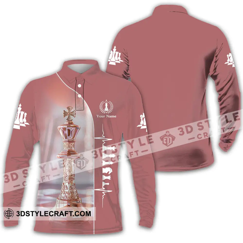 Unisex Shirt Custom Chess Shirt Long Sleeve Polo / S T shirt