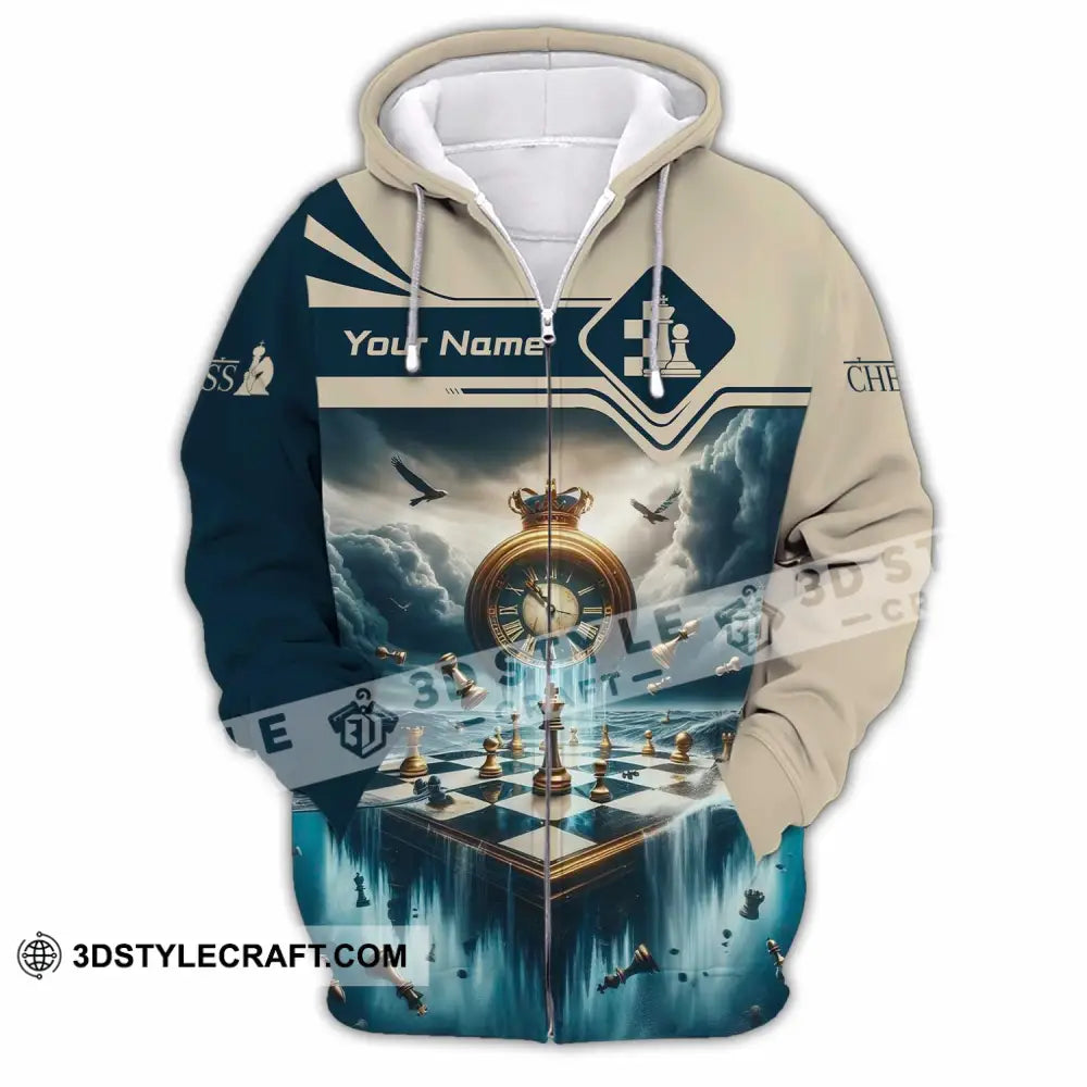 Unisex Shirt - Custom Chess Lover 3D Shirt Zipper Hoodie / S T-shirt