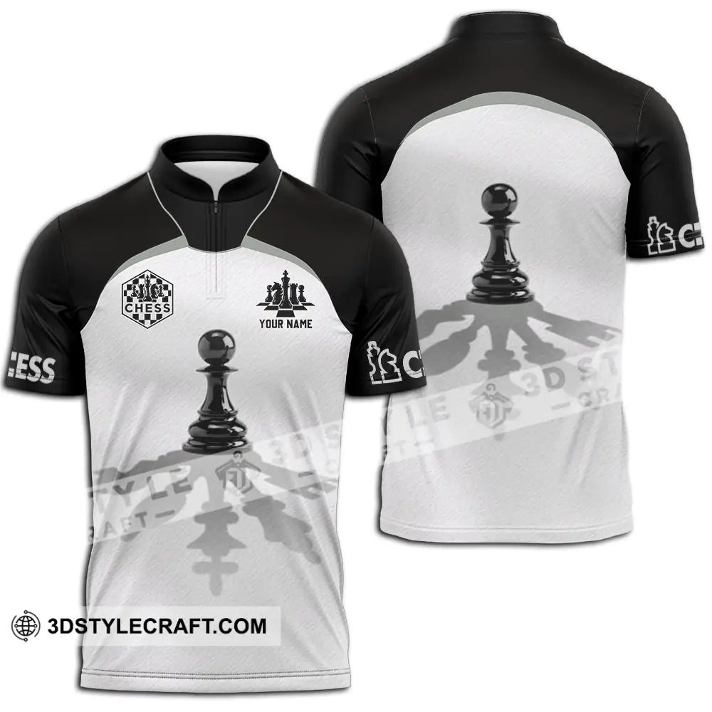 Unisex Shirt - Custom Chess Lover Classic Shirt Zipper Polo Shirt / S T-shirt