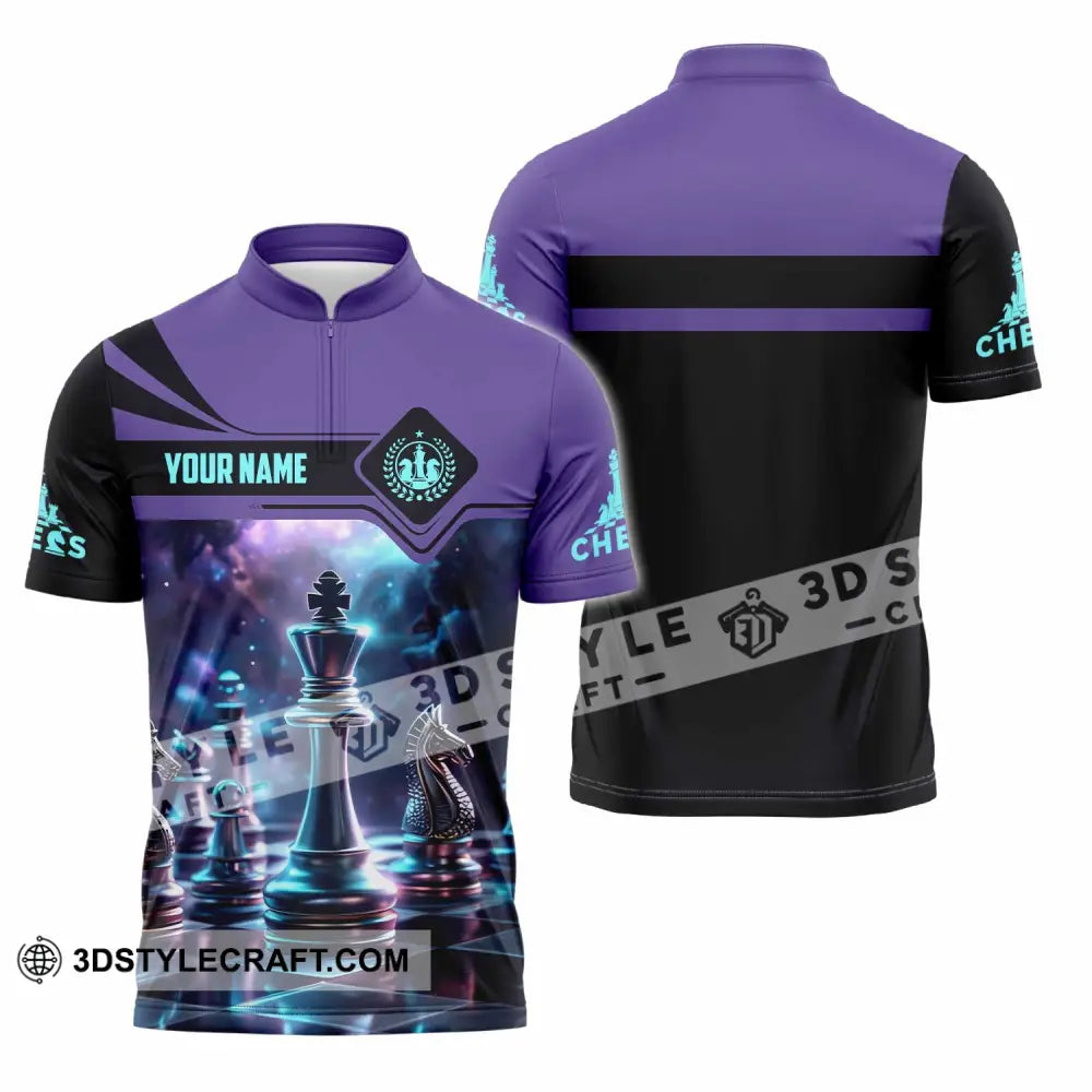 Unisex Shirt - Custom Chess Player Shirt Zipper Polo Shirt / S T-shirt