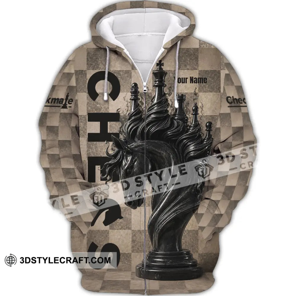 Unisex Shirt - Custom Chess Shirt - Zipper Hoodie / S - T-shirt
