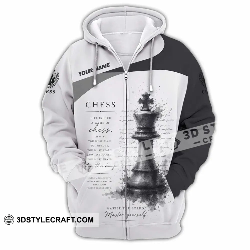 Unisex Shirt - Custom Chess Shirt - Zipper Hoodie / S - T-shirt