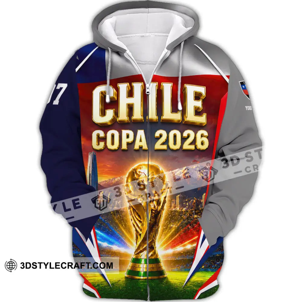 Unisex Shirt - Custom Chile Copa 2026 Shirt - Zipper Hoodie / S - T-shirt