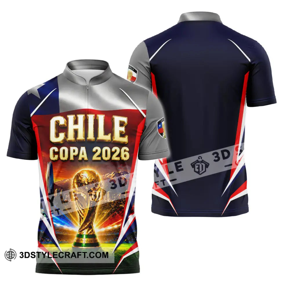 Unisex Shirt - Custom Chile Copa 2026 Shirt - Zipper Polo Shirt / S - T-shirt