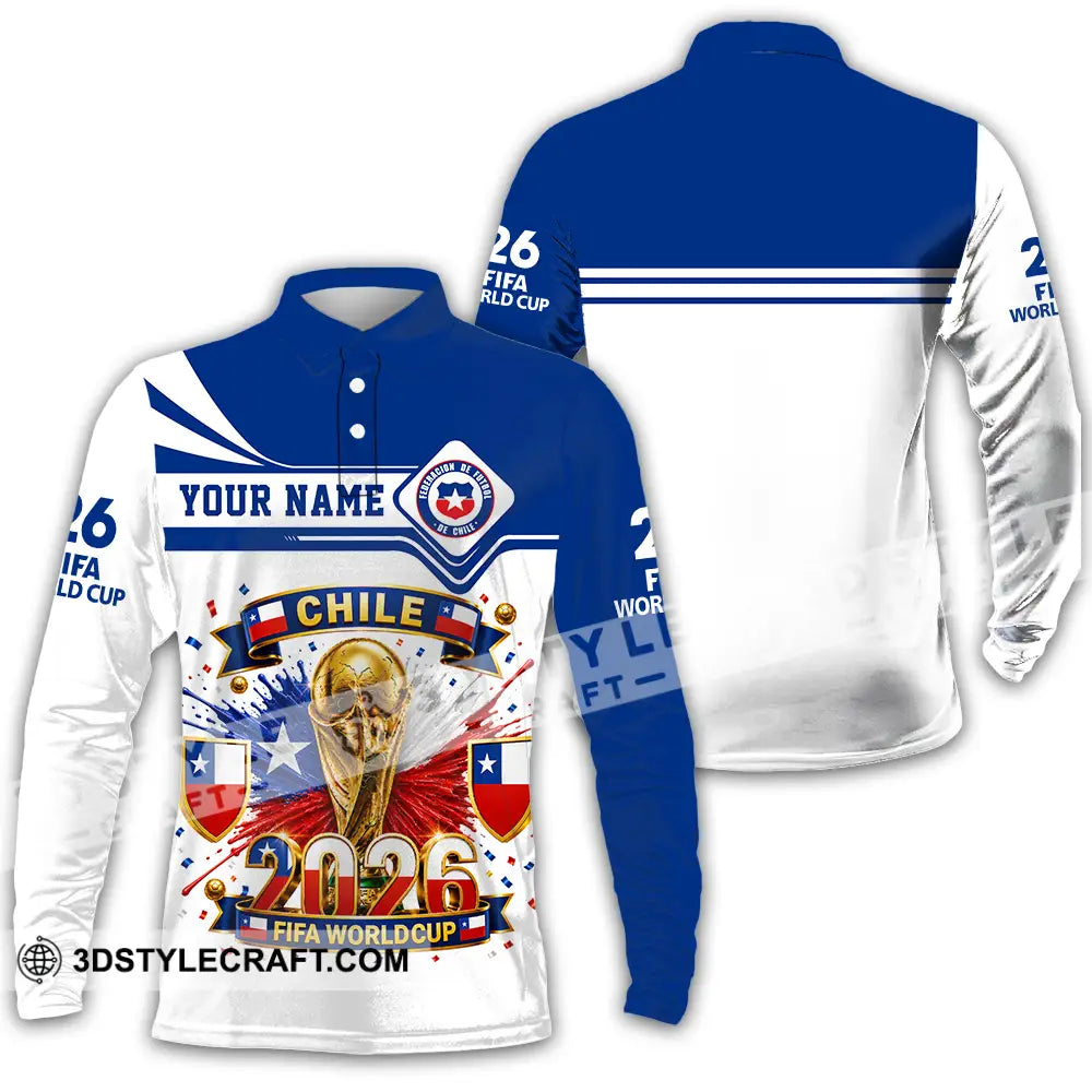 Unisex Shirt - Custom Chile World Cup 2026 Shirt - Long Sleeve Polo / S - T-shirt