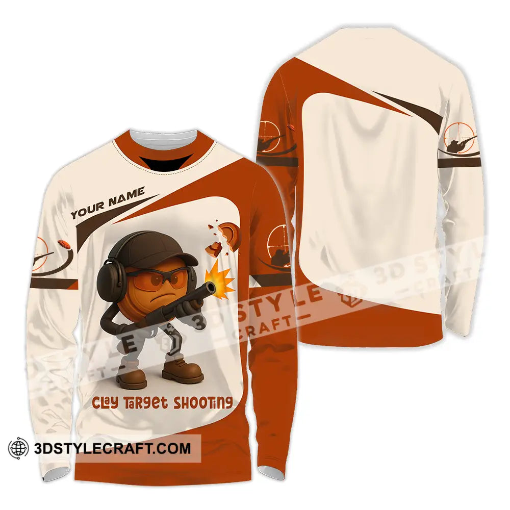 Unisex Shirt - Custom Clay Target Shooting Shirt Long Sleeve Shirt / S T-shirt