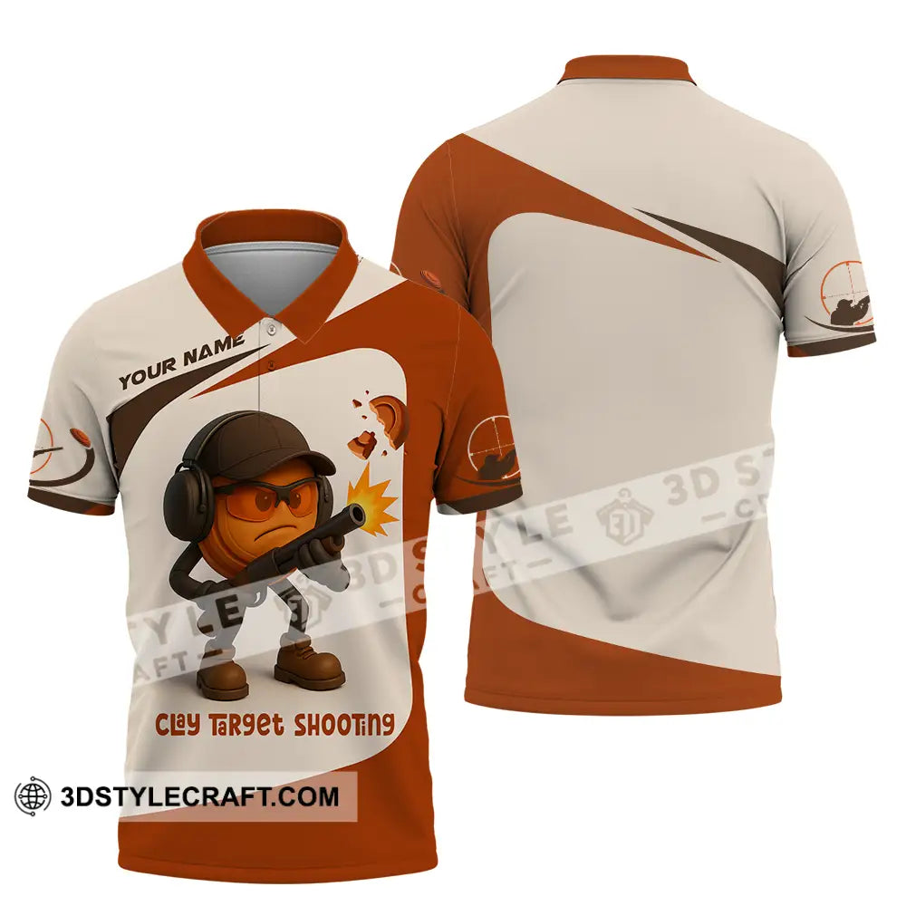 Unisex Shirt - Custom Clay Target Shooting Shirt Polo Shirt / S T-shirt