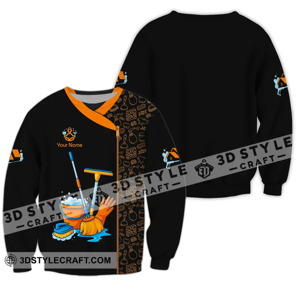 Unisex Shirt - Custom Cleaning Service Shirt Long Sleeve / S T-shirt